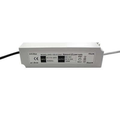 100W 12V kühlere Fahrer-Waterproof IP67 des Streifen-Licht-LED Plastikstromversorgung