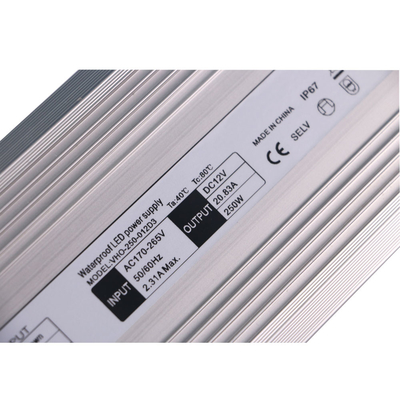 Ein-Output-Aluminium-Wohnung 12V 20A Constant Voltage LED Fahrer-250w
