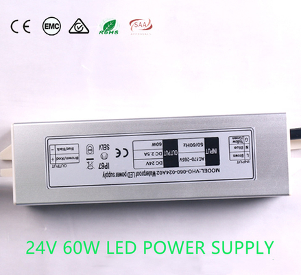 ROHS 2.5A Stromversorgung DC-24V im Freien, Heatproof Streifen LED-Fahrer-For LED