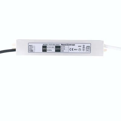 Super dünner 20w Fahrer Transformer 5v 4a Lebenslaufs LED imprägniern Ip67 für Beleuchtung
